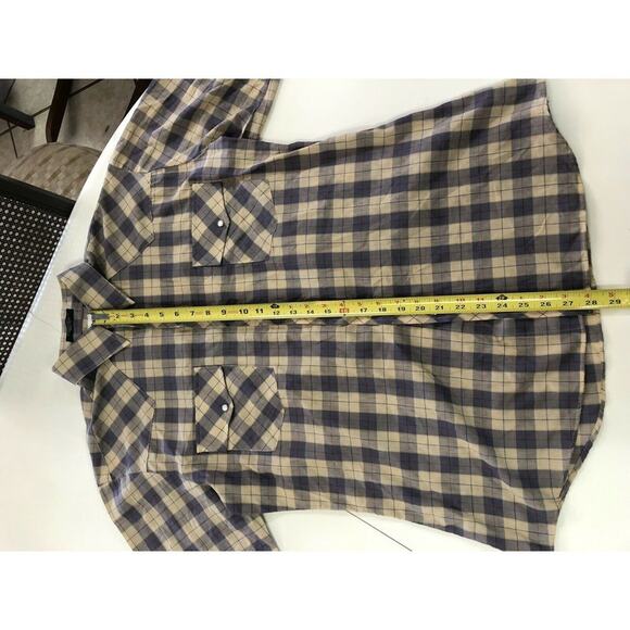 Holt Western Wear Shirt MEDIUM Pearl Snaps Rodeo Plaid Cowboy Vintage - Picture 4 of 7